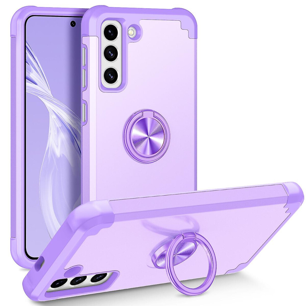 Compatible Samsung Galaxy S21 5G Rotating Ring Holder Magnetic Phone Case:light Purple 5492993207101