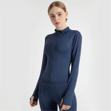 Giacca sportiva a maniche lunghe da donna con zip, maglietta da fitness/yoga invernale calda per palestra, abbigliamento sportivo, cappotti da corsa,