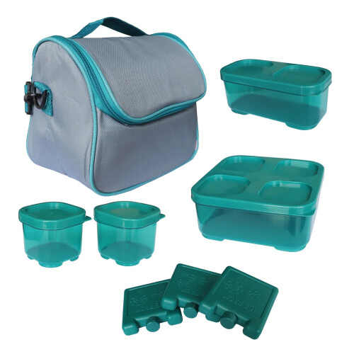 Insulated Cool Bag Set With Accessories Pots Lids and Ice Blocks 2