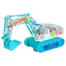 (Blue) Music & Light Excavator Toy For Excavator Truck Construction Toys For Boys Girls