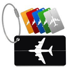 Pack Of 6 Luggage Tags Suitcase Aluminum Luggage Tags Luggage Tags with Address Tag Stainless Steel Cable Waterproof Pvc Luggage Handbag Tag Suitcase