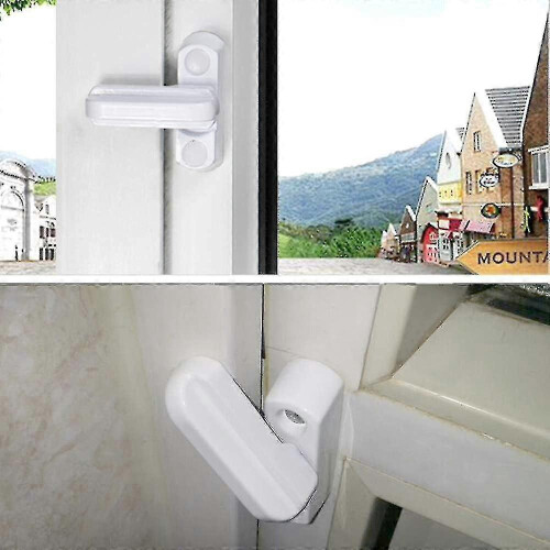 4-pack Sash Jammer Window Lock White Metal Security Latch Door Home Security Replacement Parts [xc] 1