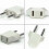 6 Pcs Us To Eu Eu Adapter Adapter Socket 2