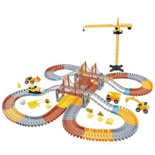 Best Seller Construction Toys Race Tracks, 3 PCS Construction Car and Flexible Track Road