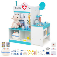 Set de juego de médico para niños con 27 accesorios, azul