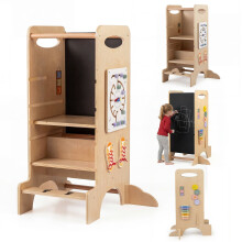 Torre de aprendizaje Montessori, alturas ajustables, madera de haya