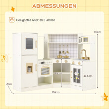 Speelkeukenset voor kinderen met ijsdispenser, oven en magnetron.
