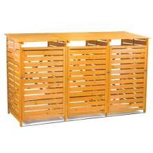 KCT Triple Wheelie Bin Storage (3 x 240L) Hider Store Shed Recycling Rubbish Dustbin Outdoor Garden Hideaway Tidy Box Cabinet Unit Cover With Lid