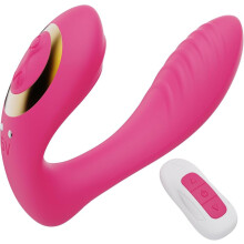 Tragbarer Klitoris- und G-Punkt-Vibrator für Frauen, ferngesteuerter Slip-Vibrator, Doppelmotor, 10 Modi, wasserdichtes Silikon-Paarspielzeu