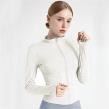 Giacca sportiva a maniche lunghe da donna con zip, maglietta da fitness/yoga invernale calda per palestra, abbigliamento sportivo, cappotti da corsa,