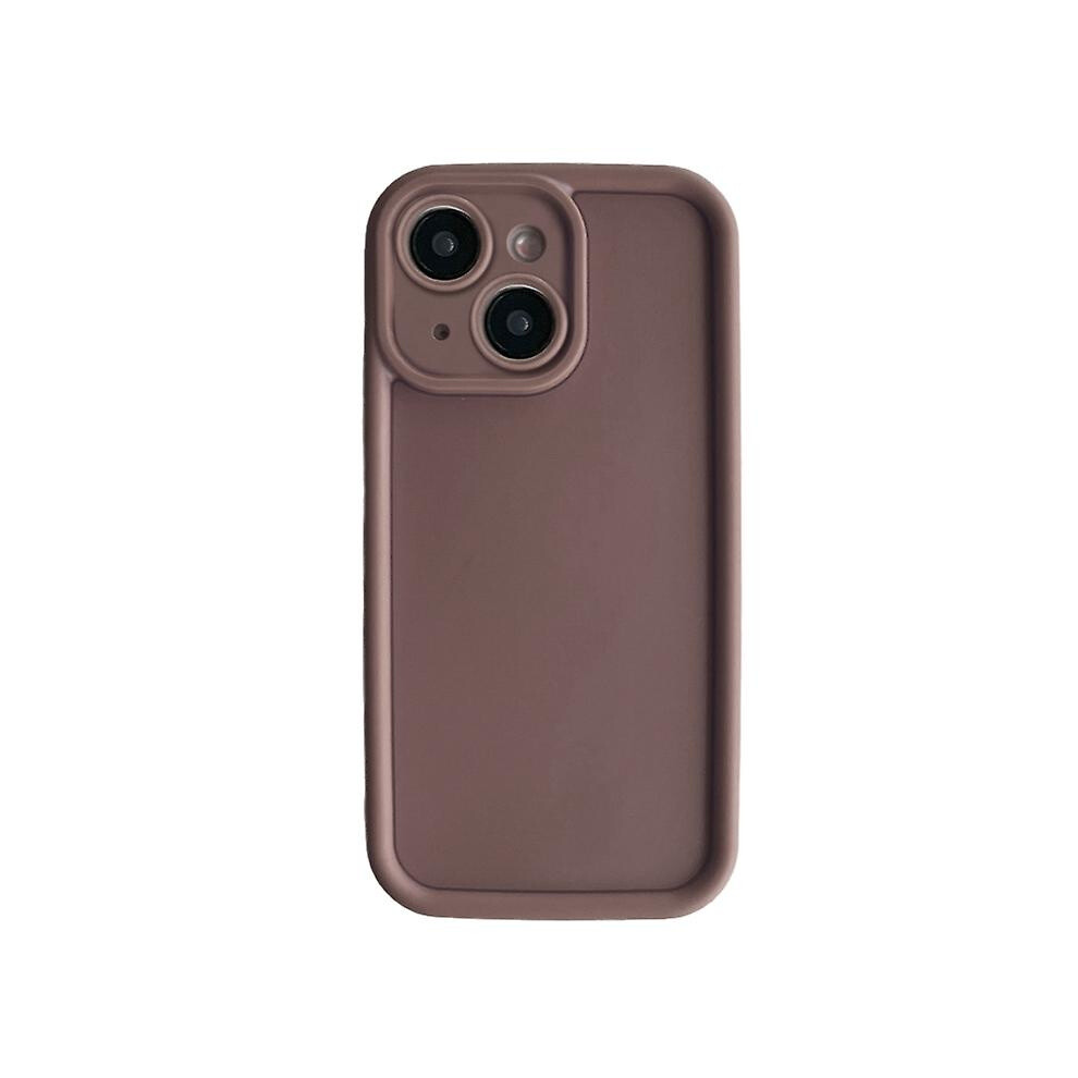 Compatible Iphone Xr Fine Hole Shockproof Frame Frosted Tpu Phone Case: Brown 8243971280664