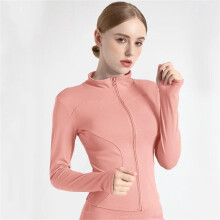 Giacca sportiva a maniche lunghe da donna con zip, ideale per fitness, yoga, inverno, calda, per palestra, abbigliamento sportivo, per corsa, ciclism