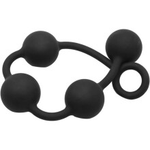 Großer Analplug aus Silikon mit 4 Kugeln, Unisex-Buttplug-Expander, glattes, wasserdichtes Design (L)