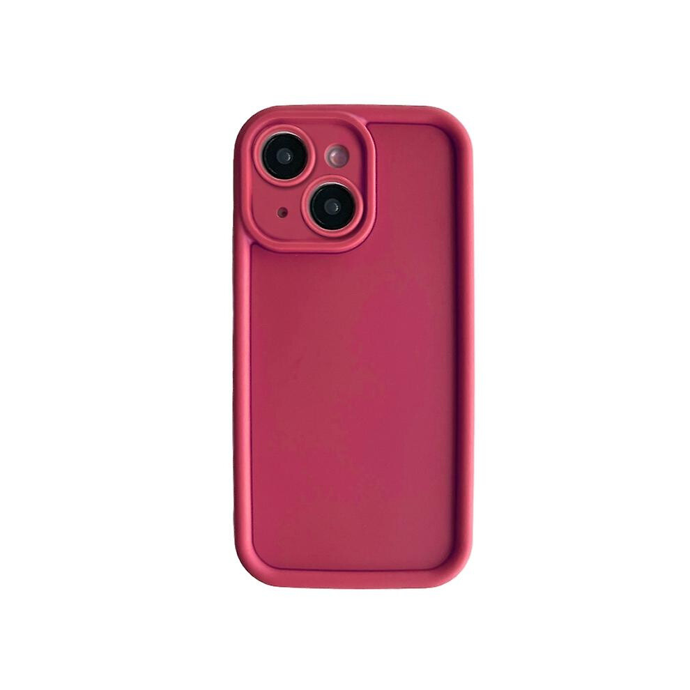 Compatible Iphone Xr Fine Hole Shockproof Frame Frosted Tpu Phone Case:claret Red 8243971280671