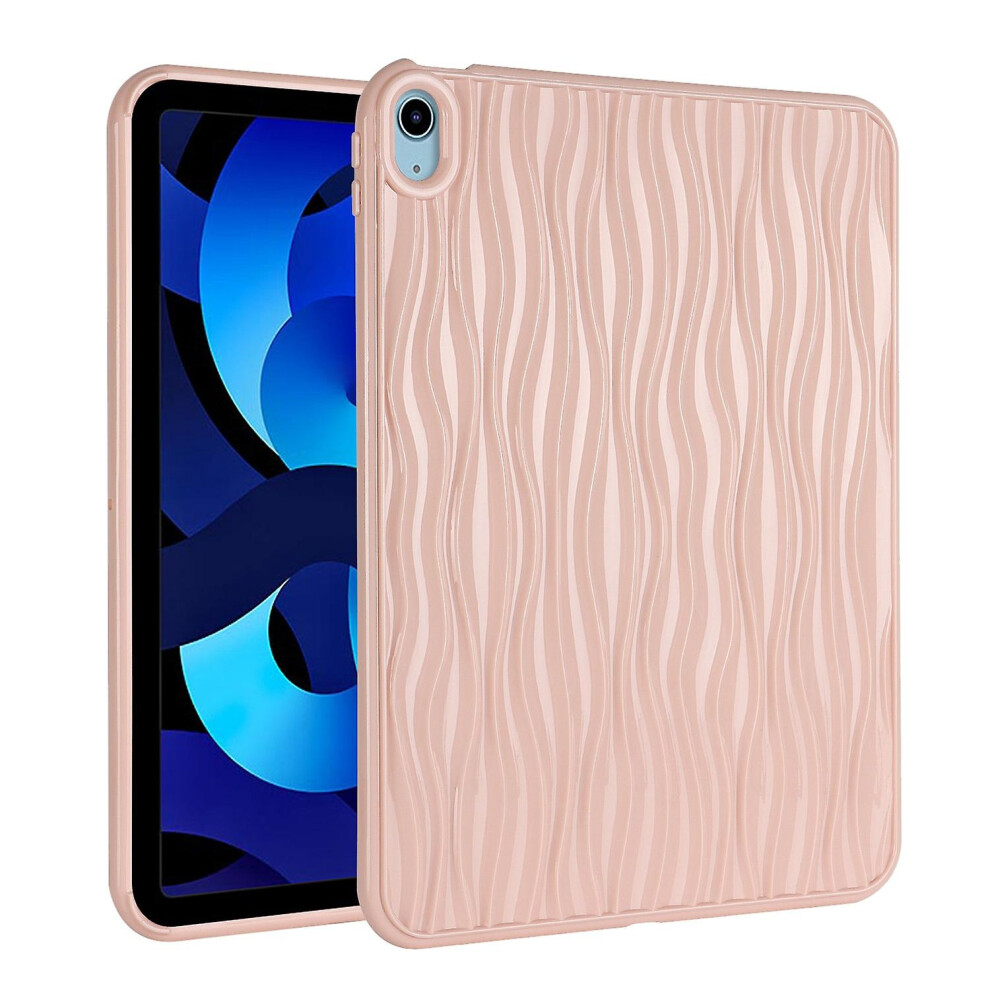 Compatible Ipad Air 10.9 2022 / 2020 Jelly Color Water Ripple Tpu Tablet Case: Pink 5717962210532