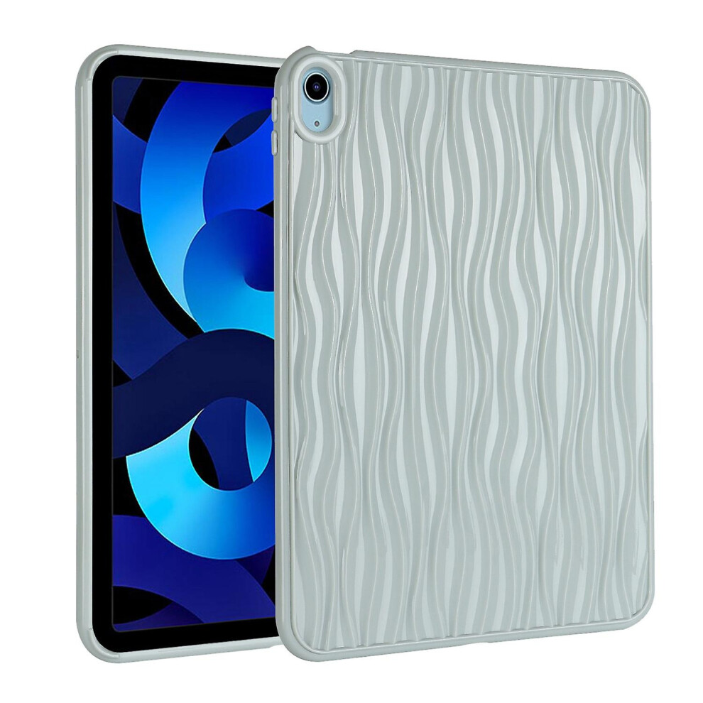 Compatible Ipad Air 10.9 2022 / 2020 Jelly Color Water Ripple Tpu Tablet Case: Grey 5717962210525