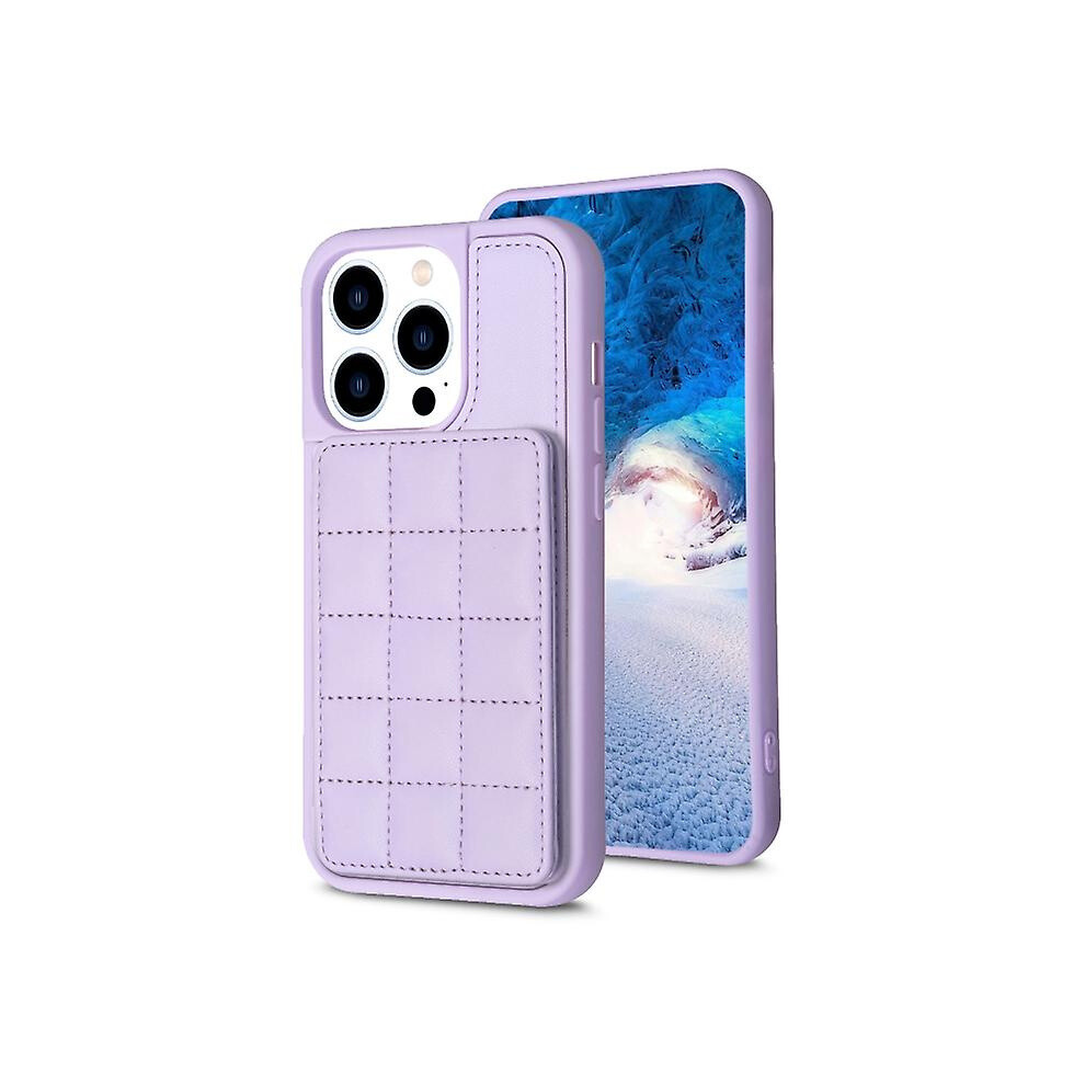 Compatible Iphone 14 Pro Grid Card Slot Holder Phone Case:light Purple 4404634209130