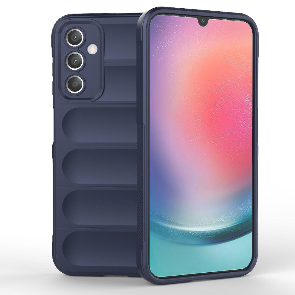 Compatible Samsung Galaxy A25 5G Magic Shield Tpu + Flannel Phone Case:dark Blue 3592637371099