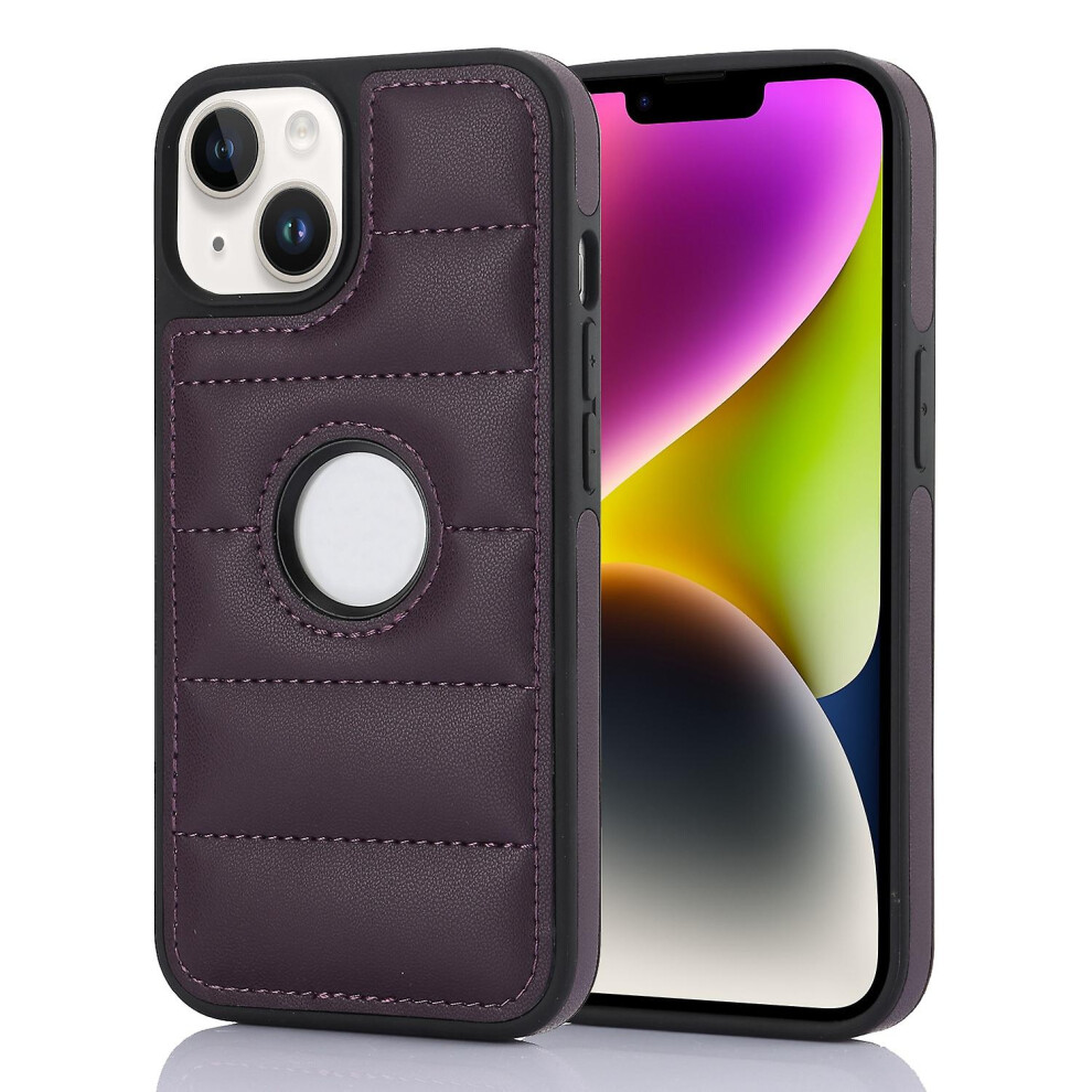 Compatible Iphone 14 Plus Piano Key Hollow Cutout Pu Phone Case:dark Purple 3592637371211