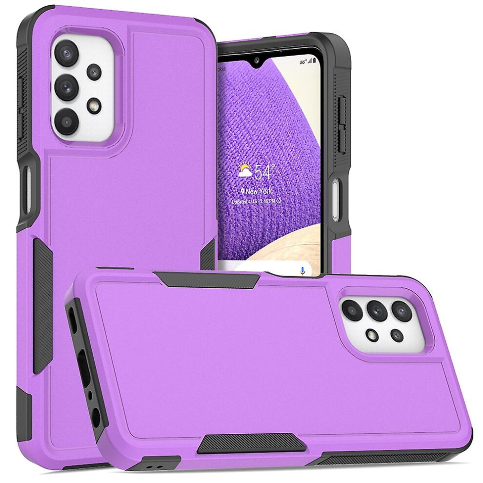 Compatible Samsung Galaxy A32 5G 2 In 1 Pc + Tpu Phone Case: Purple 7634938128739