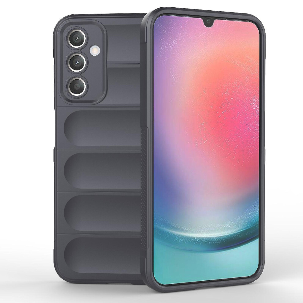 Compatible Samsung Galaxy A25 5G Magic Shield Tpu + Flannel Phone Case:dark Grey 3592637371112