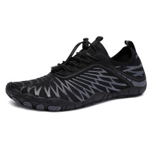 Scarpe da acqua da uomo e ragazzo, calzini acquatici ad asciugatura rapida, scarpe da spiaggia a piedi nudi, scarpe da nuoto compatibili: 41-Nero