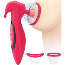 3-in-1 seksspeeltje met zuig-, lik- en vibratiefunctie, clitoris- en tepelstimulator, oplaadbaar via USB