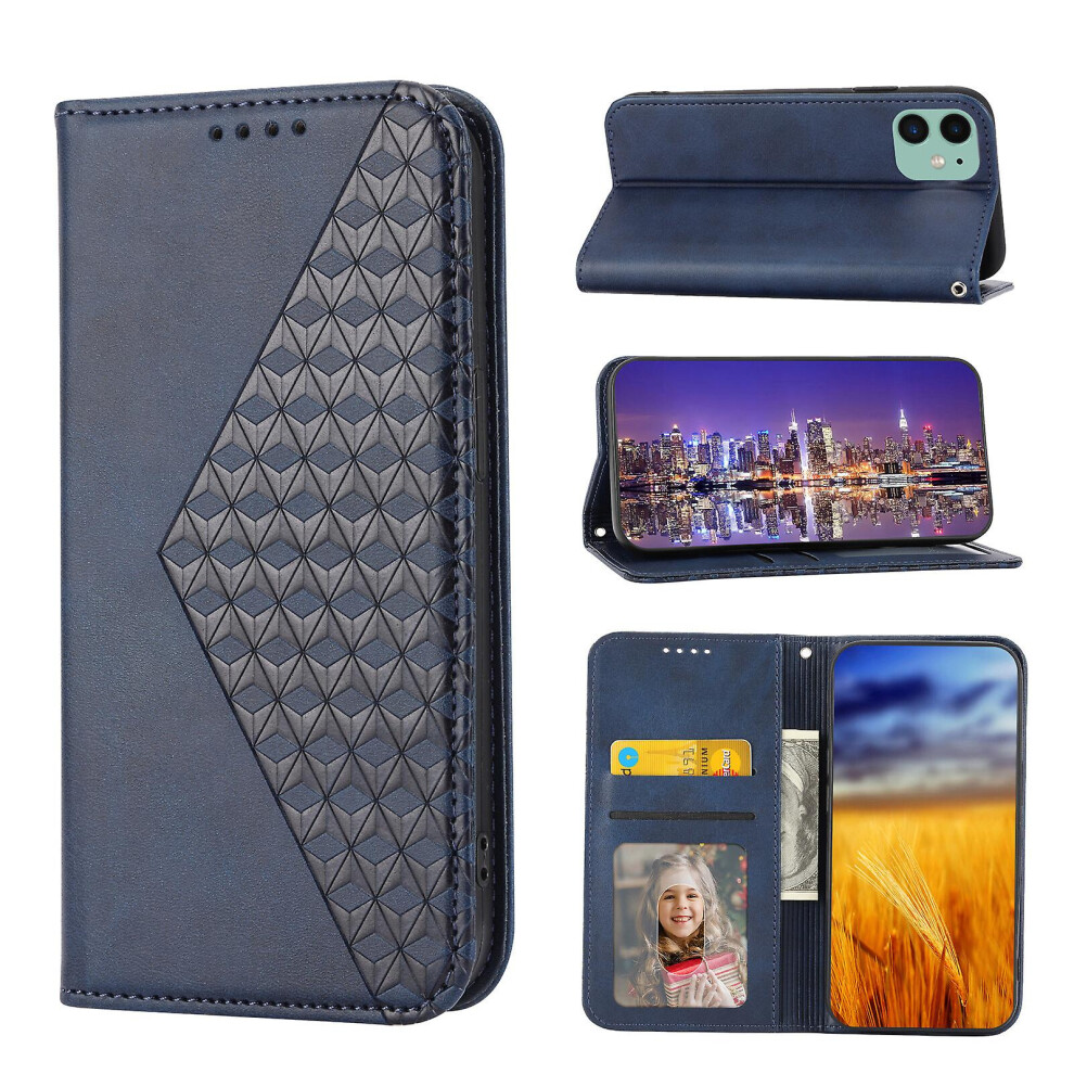 Compatible Iphone 12 Mini Case, Leather Wallet Flip Case With Strap: Blue 4753601164652