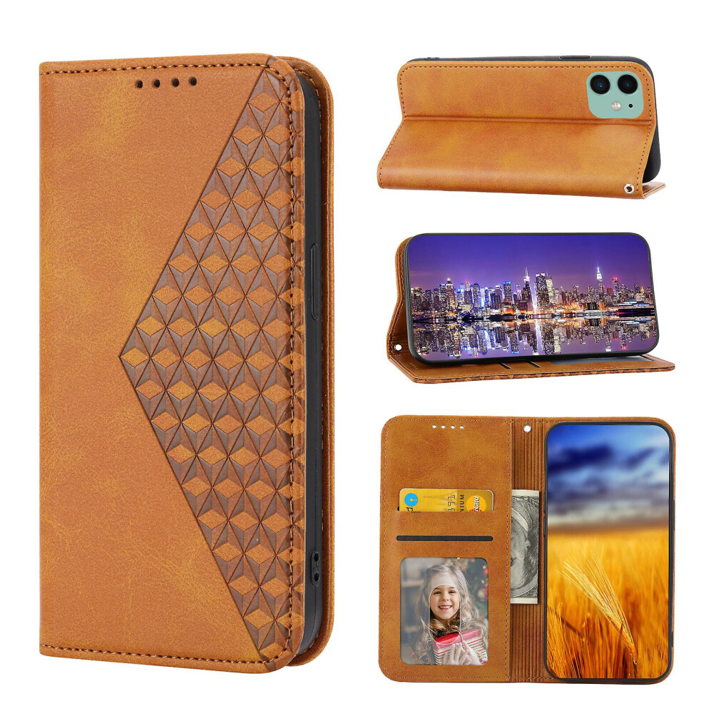 Compatible Iphone 12 Mini Case, Leather Wallet Flip Case With Strap: Yellow 6132027144376