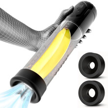 Vacuümpomp voor penisvergroting bij mannen, trainingsapparaat met 4 instelbare standen, USB-oplaadbare pomp met discreet ontwerp.