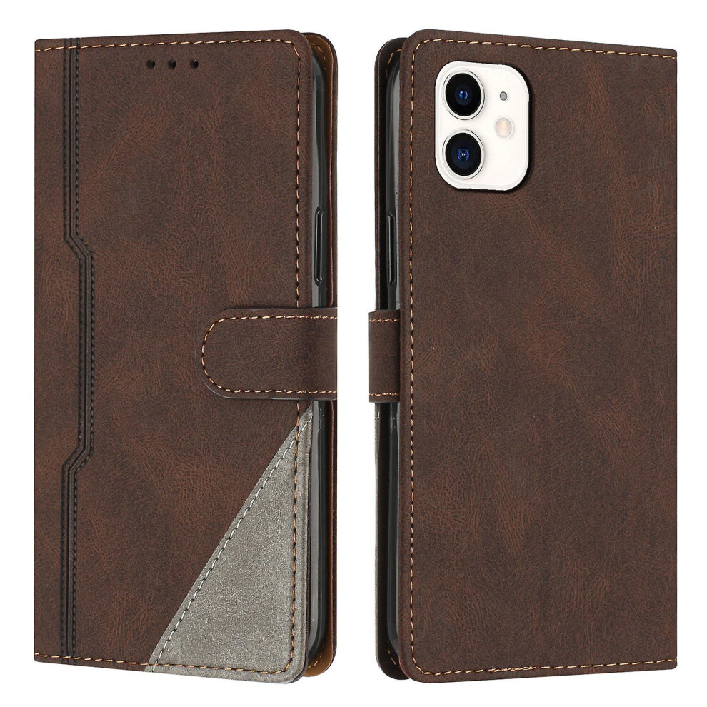 Leather Magnetic Clasp Case With Flip Wallet Stand Function Cover Compatible Iphone 11: Brown 5065003382053