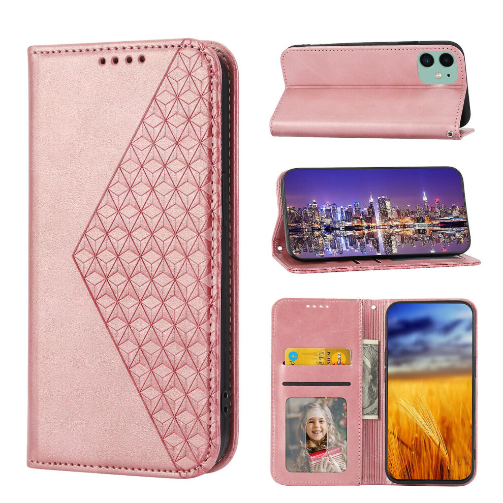 Compatible Iphone 12 Mini Case, Leather Wallet Flip Case With Strap:rose Gold 4753601164669