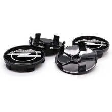 4 Stück Felgennabenkappen, für Opel 68mm Radkappen-Emblem-Dekorationszubehör A448