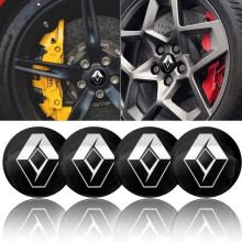 Adesivo con logo per coprimozzo ruota auto, Renault, Duster, Megane 2, 3, 4, IV, Clio, Fluence