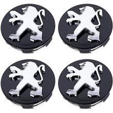 4-osainen pyöränkapselisarja Peugeot 307, 408, 207, 205, 206, 407, 107, 308, 4008, 507, 508, 5008, 301 -malleihin, 60 mm, ruostumaton ja ves