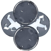 4 Stück 60 mm Original Radkappen, Nabenkappen aus ABS mit Felgenlogo, passend für Dongfeng Peugeot A232