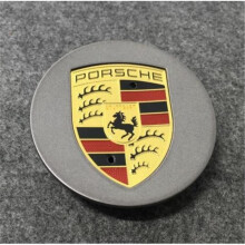 4 x καλύμματα πλήμνης τροχών 76 mm για στάνταρ Porsche Cayenne, χρυσό γκρι