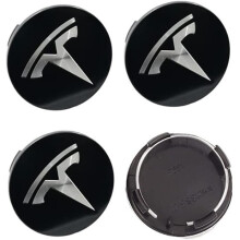 4 kpl 56 mm:n vanteenkapseleita Tesla Model SX 3 Y 2017 2018 2019 2020 2021 2022 (hopeanmusta) Roadsterille