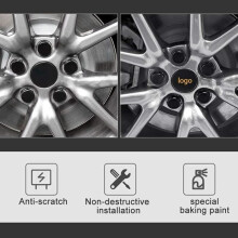 4-delige wieldoppen voor Tesla 56 mm wieldoppen, wieldoppen, embleemdecoratie A576