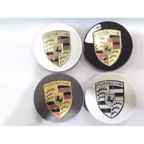 4 x καλύμματα πλήμνης τροχών 76 mm για στάνταρ Porsche Cayenne, χρυσό γκρι 1