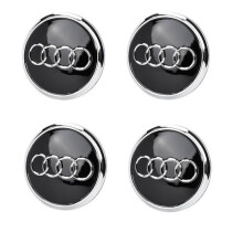 4 PiĂšces Centre de Roue Noir 77mm Audi emblĂšme cache moyeu pour Q7 4L0 601 170
