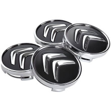 4 x musta 60 mm Citroën vanteen keskikapseli vanteen tunnuksella ja logolla