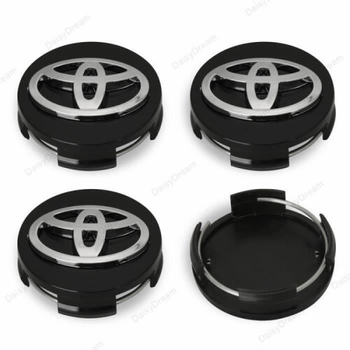 4OD62mm Noir Toyota Centre de Roue Cache Moyeux Badge Logo