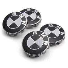 4 Radnabenkappen 68 mm Schwarz Weiß BMW Emblem Radkappe Art.-Nr.: 36136783536