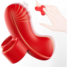 Mini fingervibrator til kvinder, 10 tilstande bulletvibrator klitorisstimulator, vandtæt silikone parlegetøj