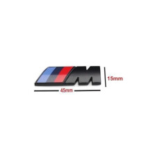 Διακοσμητικά Αξεσουάρ - 2xM Sport ABS - Μαύρο έμβλημα - 45mm x 15mm - Για BMW
