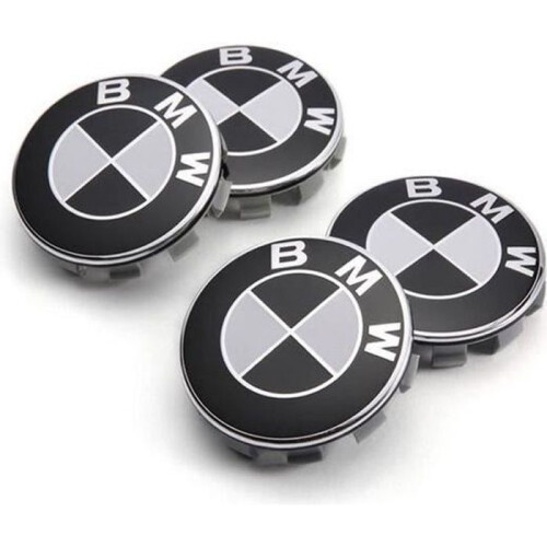 BMW-logo zwart-wit 68 mm wieldop velgembleem