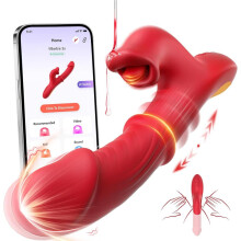 Vibrator Iepure Thrusting cu Lingere și Vibrații, 7 Viteze de Tracțiune, 10 Moduri Stimulator Punctul G pentru Femei