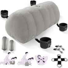 Cuscino gonfiabile per il sesso con set di cinghie di contenimento, supporto per giocattolo a forma di cuore con polsini e cinghie regolabil