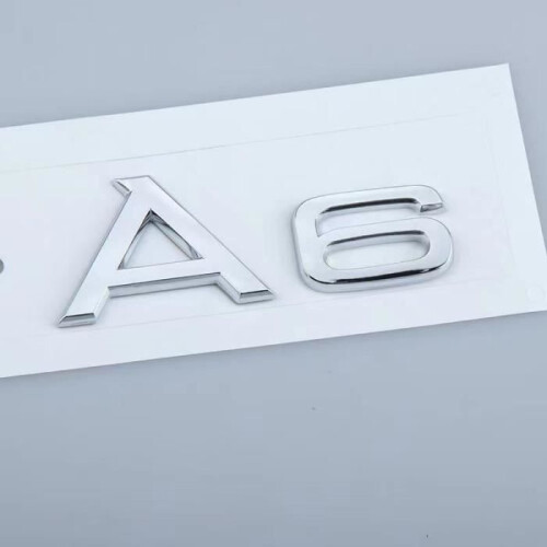 Αυτοκόλλητο με λογότυπο Audi A6, πίσω πορτμπαγκάζ, ασημί καινούριο 2